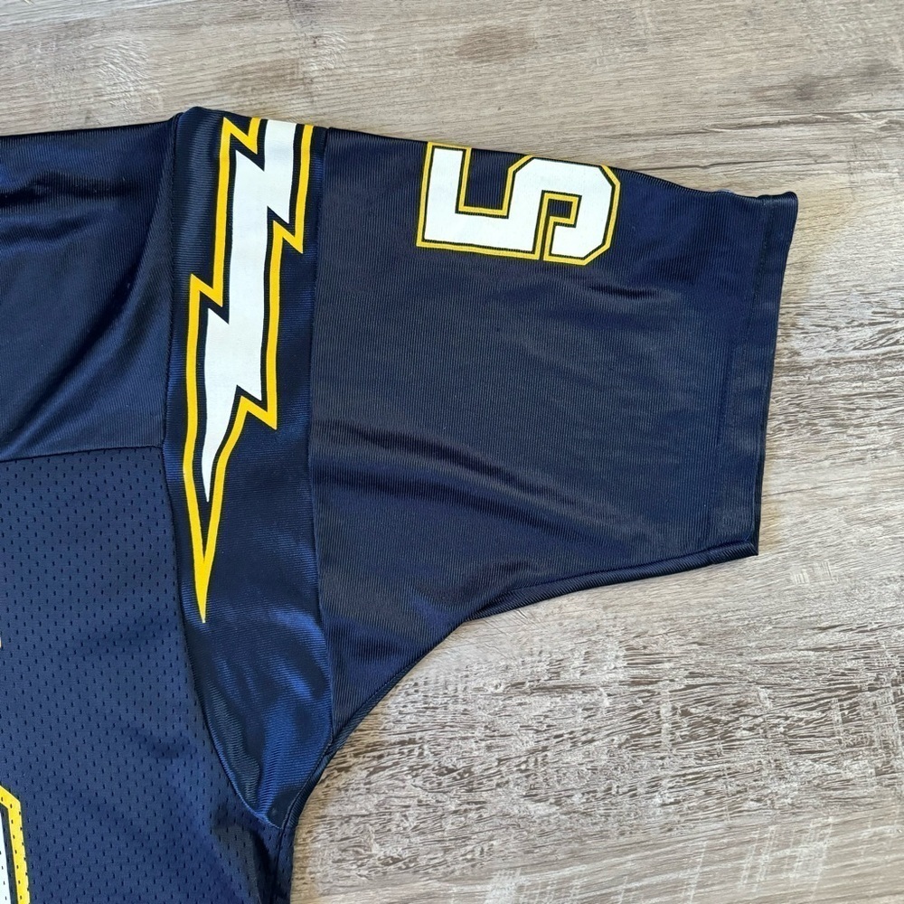 Vintage Champion San Diego Chargers Junior Seau jersey navy yellow men size 44 - Picture 6 of 7